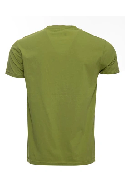 X-ray Short Sleeve Henley In Moss