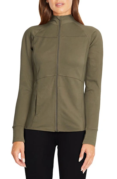 Marika Revival Zip Front Jacket In Dusty Olive