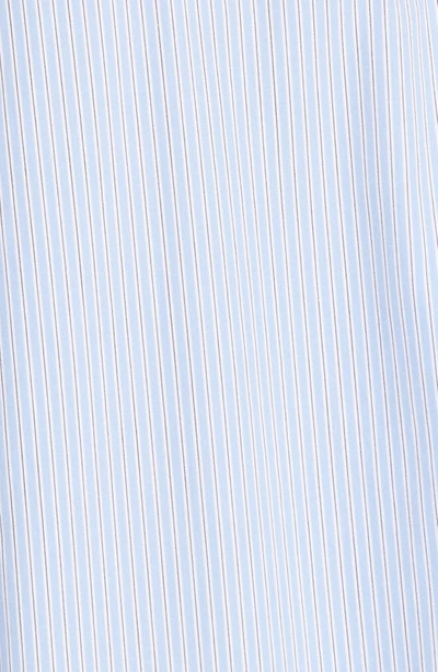 Shop A.l.c Monica Stripe Cotton Blouse In Chelsea Blue/ White