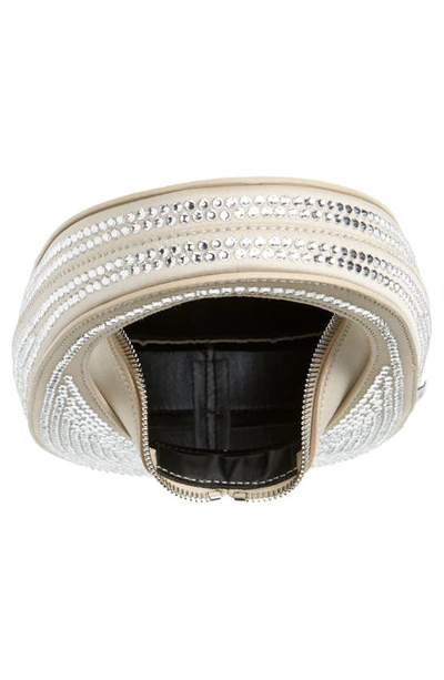 Coperni Mini Swipe Crystal Embellished Bag In Beige