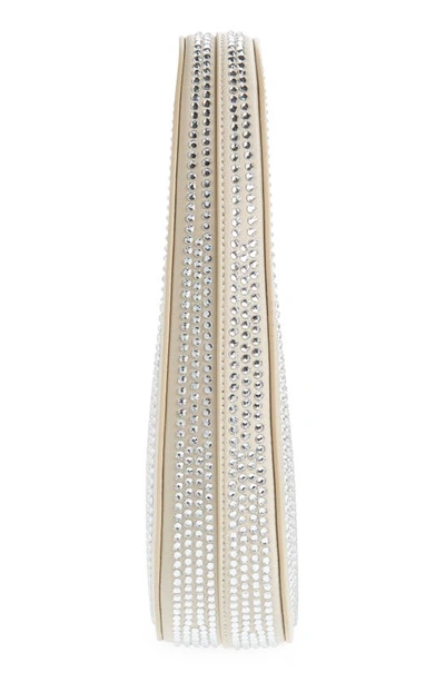 Coperni Mini Swipe Crystal Embellished Bag In Beige