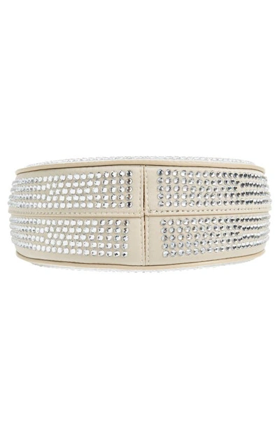 Coperni Mini Swipe Crystal Embellished Bag In Beige