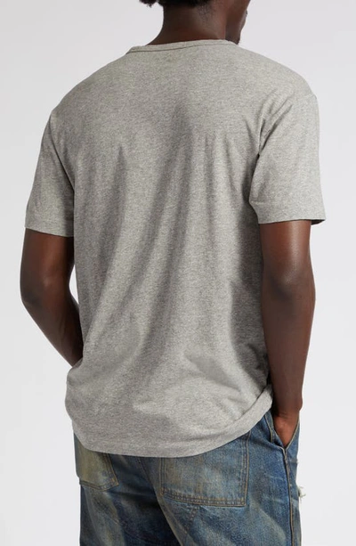 Double Rl Logo Graphic T-shirt In Heather Grey