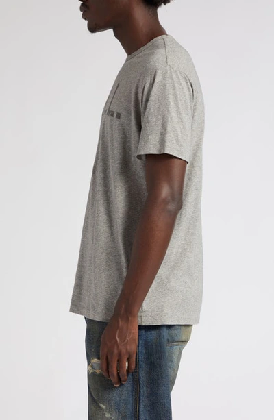Double Rl Logo Graphic T-shirt In Heather Grey