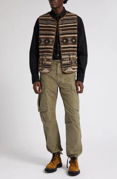 Double Rl Slim Fit Denim Western Snap-up Shirt In Black
