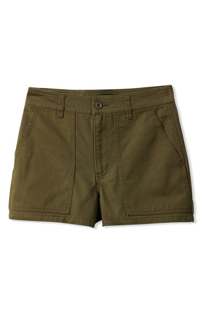 Shop Brixton Alameda Utility Shorts In Military Olive
