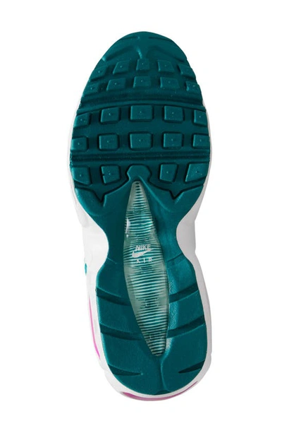 Shop Nike Kids' Air Max 95 Recraft Gs Sneaker In White/ Pink/ Geode Teal/ Jade