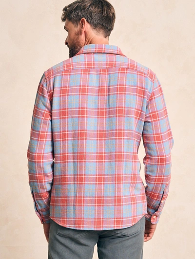 Shop Faherty The Surf Flannel Shirt In Brick River Plaid