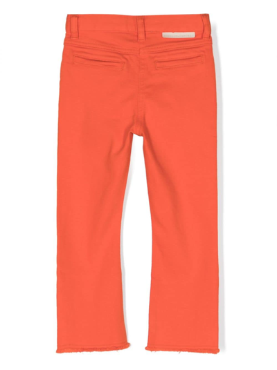 Shop Stella Mccartney Logo-patch Straight-leg Jeans In Orange