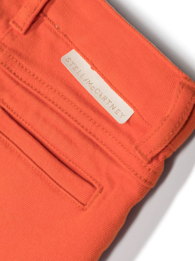 Stella Mccartney Logo-patch Straight-leg Jeans In Orange
