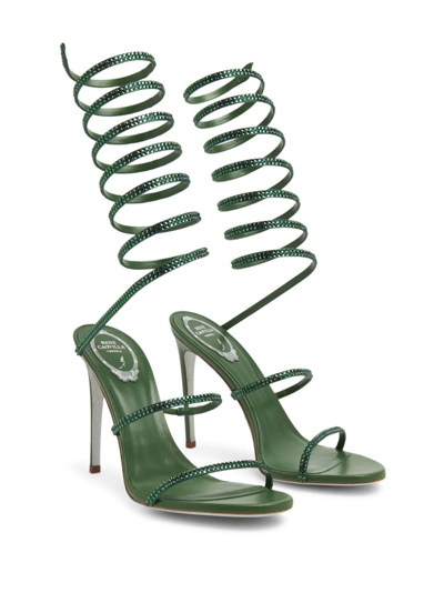 Shop René Caovilla Cleo Crystal 105mm Sandals In 4195