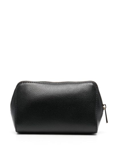 Furla Medium Camelia Leather Make Up Bag In Black