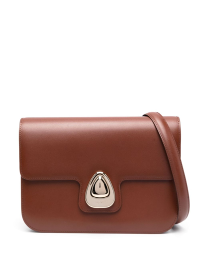 Shop Apc Logo-plaque Tote Bag In Brown