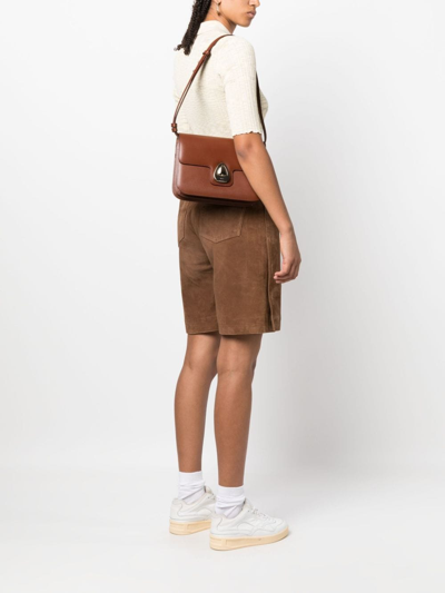 Apc A. P.c. Astra Leather Shoulder Bag In Brown
