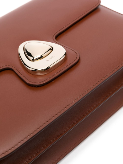 Apc A. P.c. Astra Leather Shoulder Bag In Brown