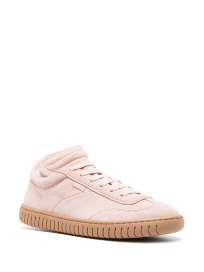 Shop Bally Player Lace-up Suede Sneakers In Pink