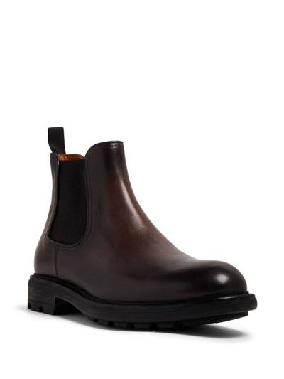 Shop Magnanni Beckham Leather Ankle Boots In Brown