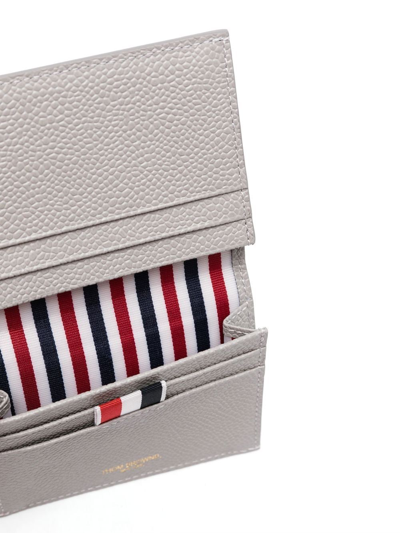 Shop Thom Browne Pebbled Billfold Wallet In Grey