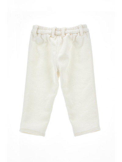 Monnalisa Velvet Trousers With Welt In Birch