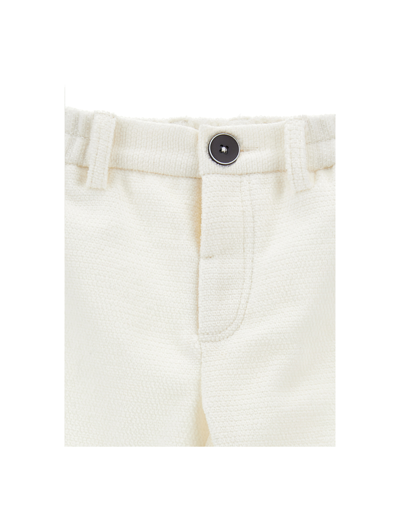 Monnalisa Velvet Trousers With Welt In Birch