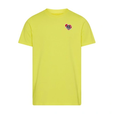 Shop Moncler Short Sleeve T-shirt In Open_yellow
