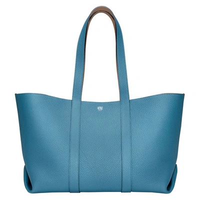Shop Moynat Duo Tote Bag In Sky_blue_camel