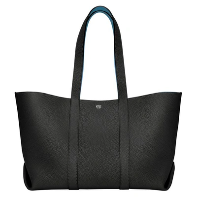Shop Moynat Duo Tote Bag In Black_sky_blue