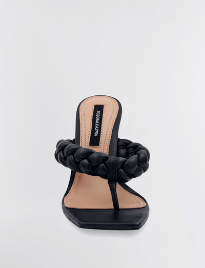 Shop Bcbgmaxazria Bella Braided Sandal Heel In Black
