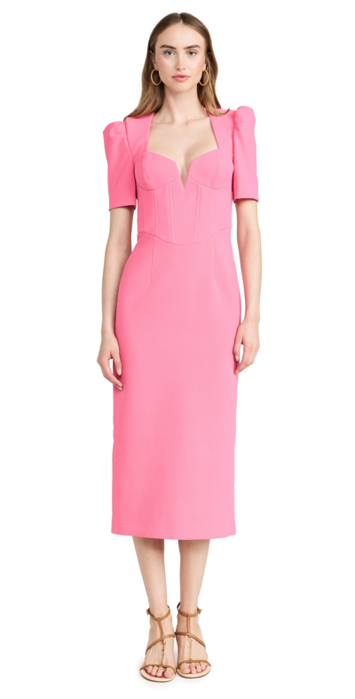 Shop Rebecca Vallance Marie Midi Dress Pink