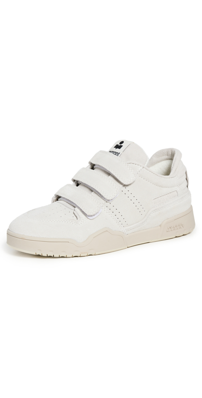 Shop Isabel Marant Oney Low Sneakers Chalk