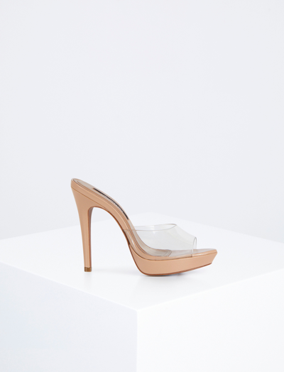 Ramona Platform Sandal Heel In Nude clear