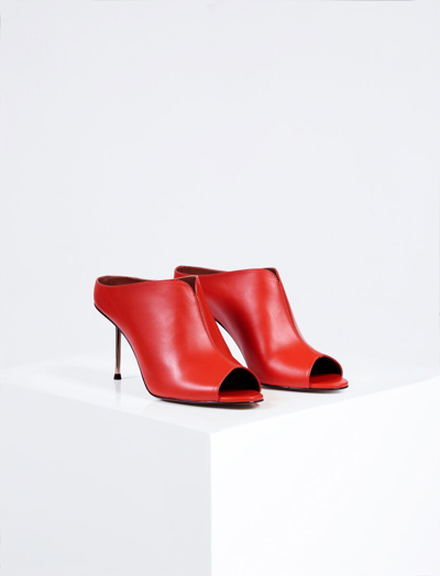 Shop Bcbgmaxazria Teela Mule Sandal Heel In Red