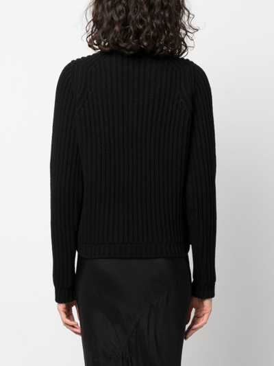 Off-white Layered Ribbed-knit Jumper In Schwarz