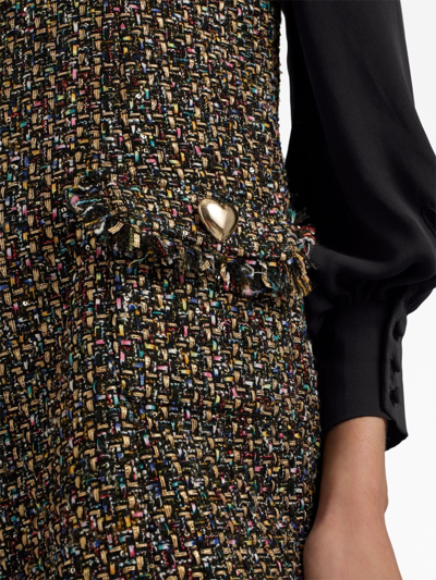 Shop Cinq À Sept Florianna Long-sleeve Tweed Dress In Black