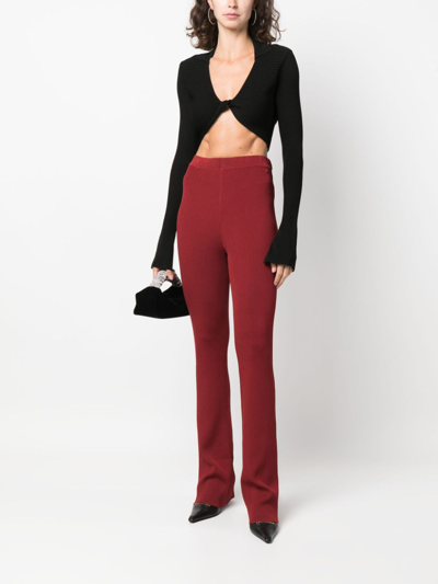 Patrizia Pepe Langarmshirt Mit U-ausschnitt In Black