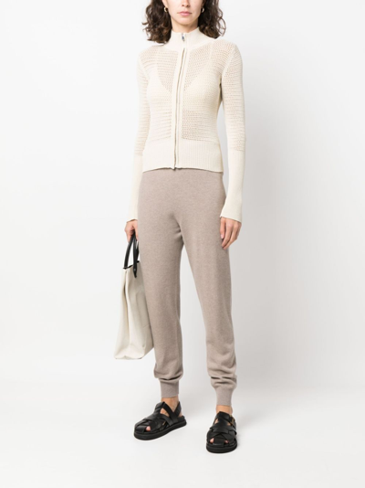 Fabiana Filippi Gestrickte High-waist-hose In Neutrals