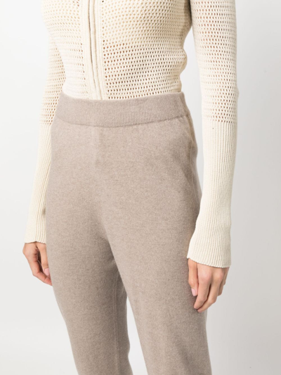 Fabiana Filippi Gestrickte High-waist-hose In Neutrals