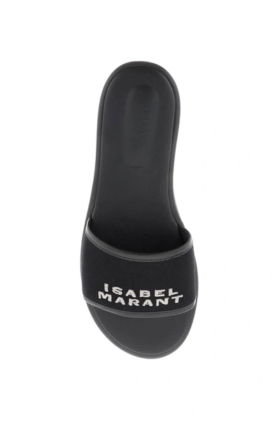 Shop Isabel Marant Vikee Slides In Black