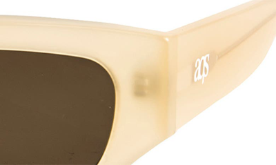Shop Aqs Lucia 55mm Polarized Cat Eye Sunglasses In Honey