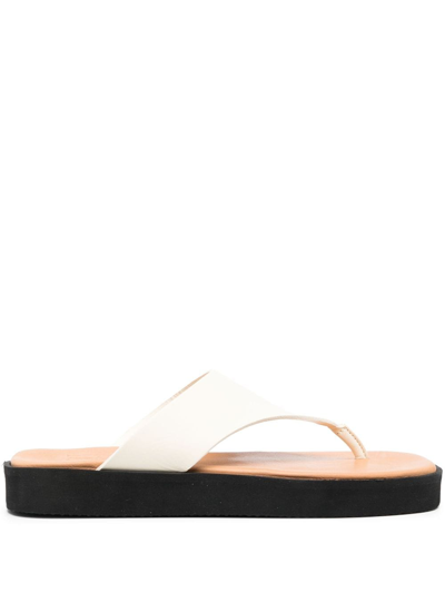 Shop By Malene Birger Marisol Leather Sandals In Neutrals