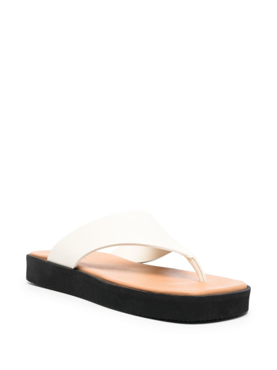 By Malene Birger Off-white Marisol Flip Flops In Neutrals
