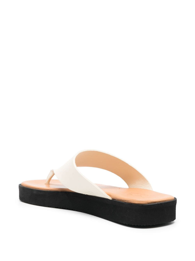 Shop By Malene Birger Marisol Leather Sandals In Neutrals
