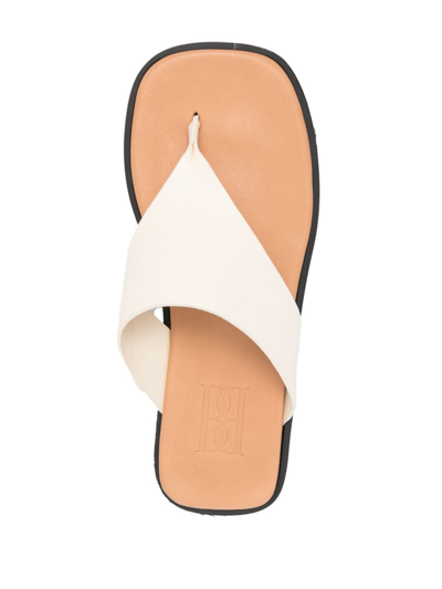 Shop By Malene Birger Marisol Leather Sandals In Neutrals