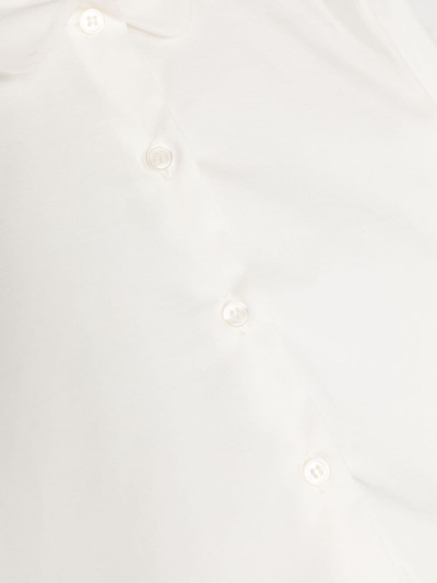 Shop Il Gufo Scallop-collar Cotton Shirt In White