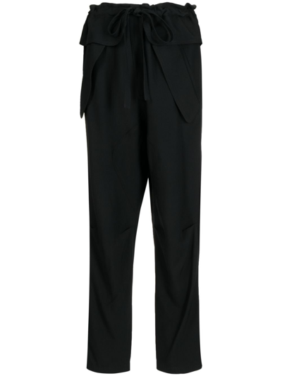 Shop Chloé Zip-detail Tapered Trousers In Black