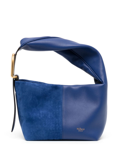 Shop Mulberry Small Retwist Hobo Bag In Blue
