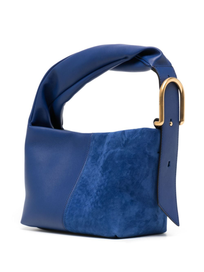 Shop Mulberry Small Retwist Hobo Bag In Blue