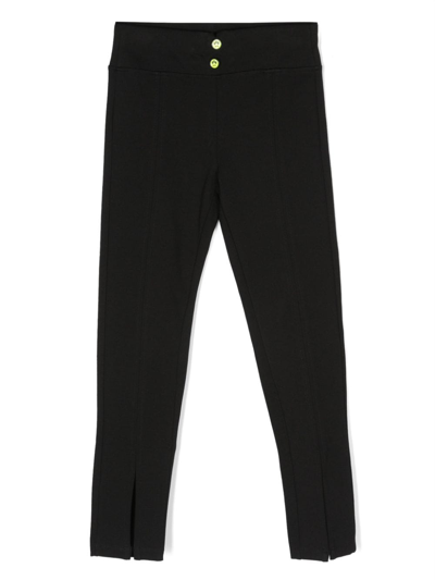 Barrow Smiley-face Elasticated-waistband Leggings In Black