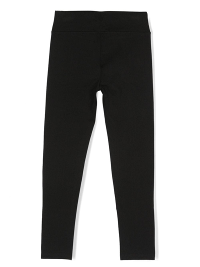 Shop Barrow Smiley-face Elasticated-waistband Leggings In Black