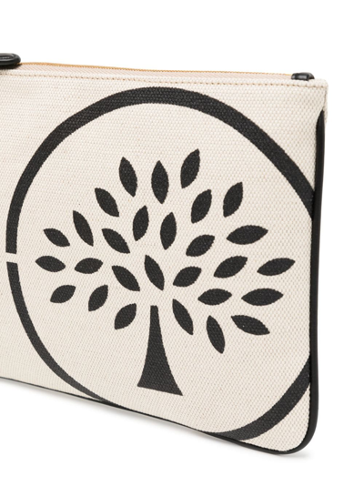 Shop Mulberry Tree-print Canvas Makeup Bag In Black